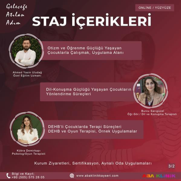 Uygulamalı Kayseri Psikoloji Staj Programı